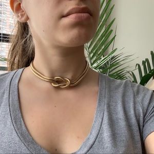 Gold Knot Choker Necklace